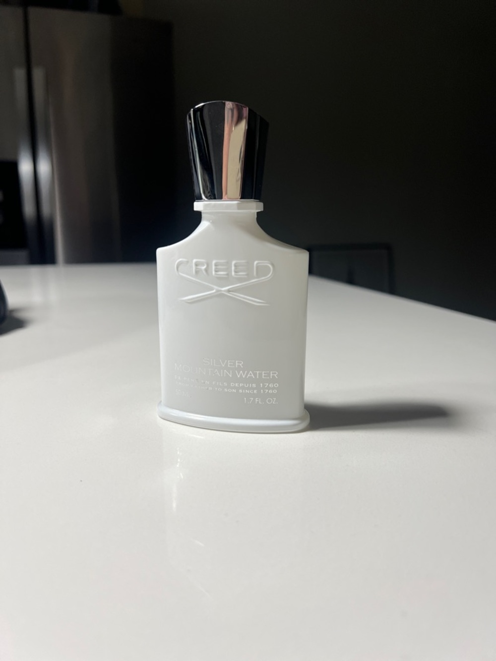 Creed White Bottle with Silver Cap